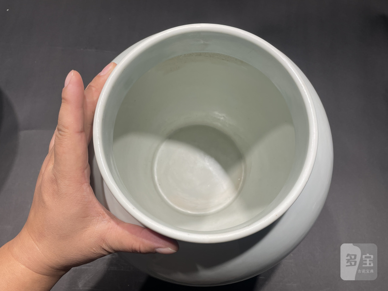 清晚期 青釉荷叶罐一对 - 图10